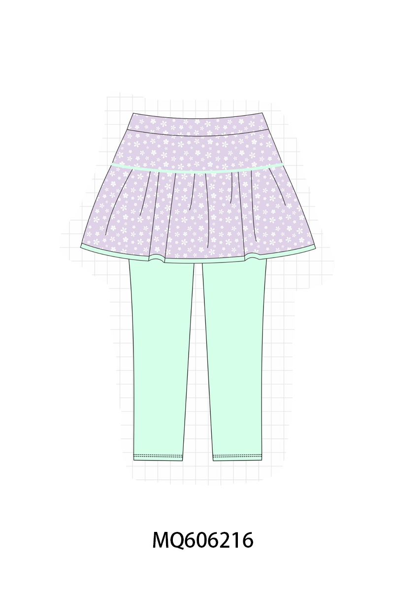 PO97 Floral gingham active skorts pants collection