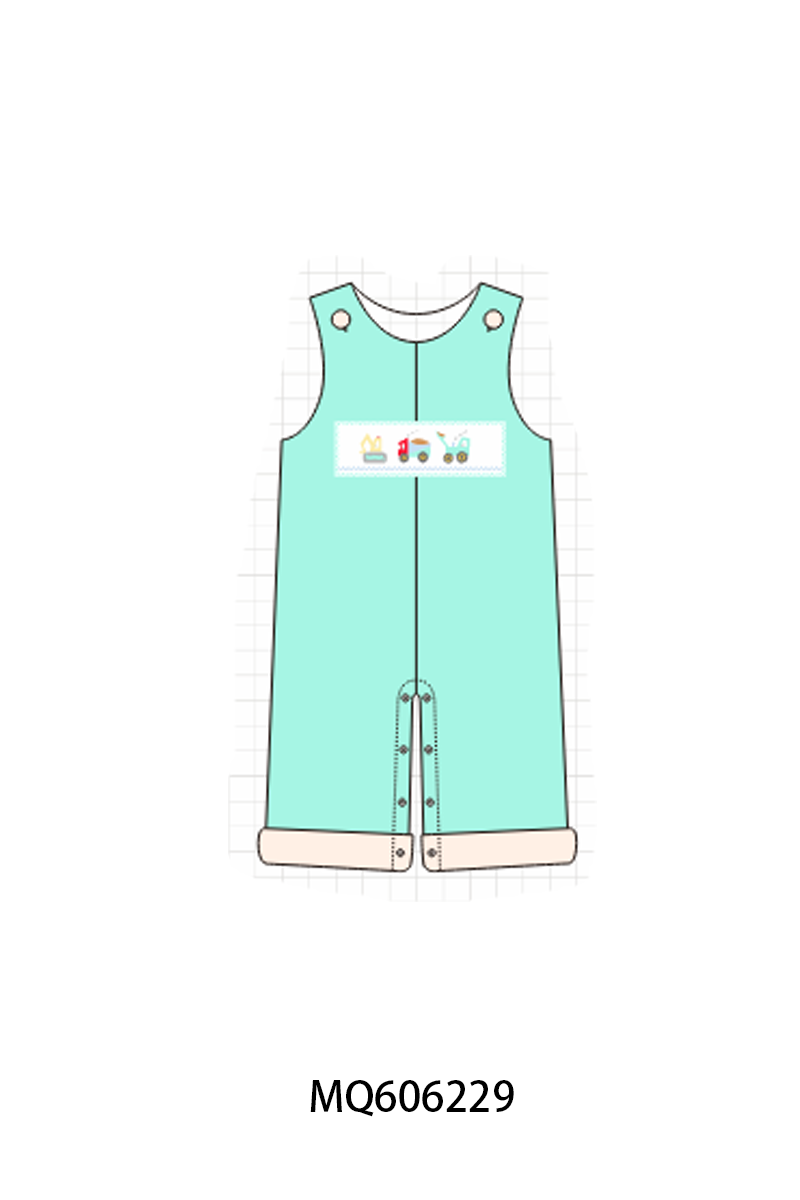 PO97 Green excavator embroidery collection