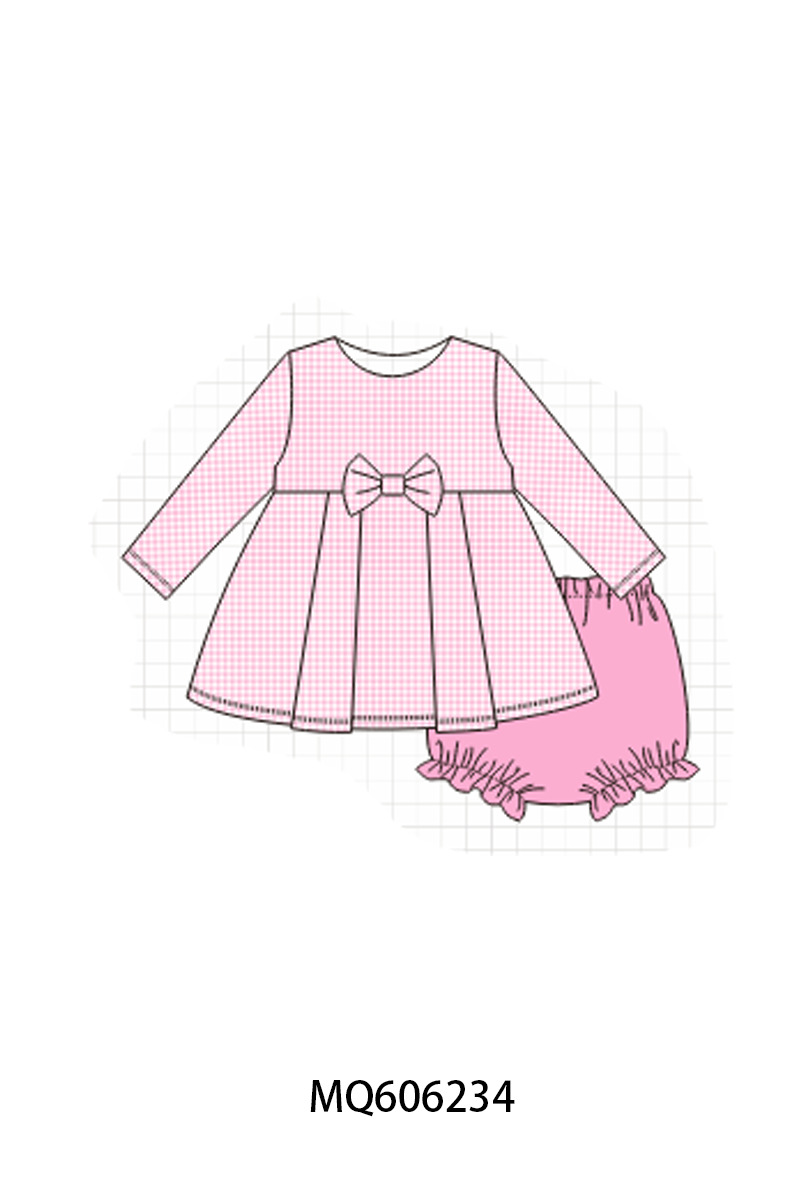 PO97 Pink bow gingham collection