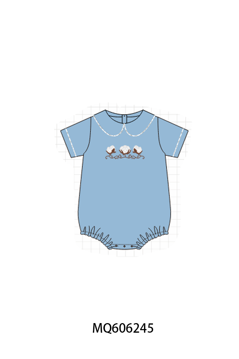 PO97 Blue cotton embroidery collection