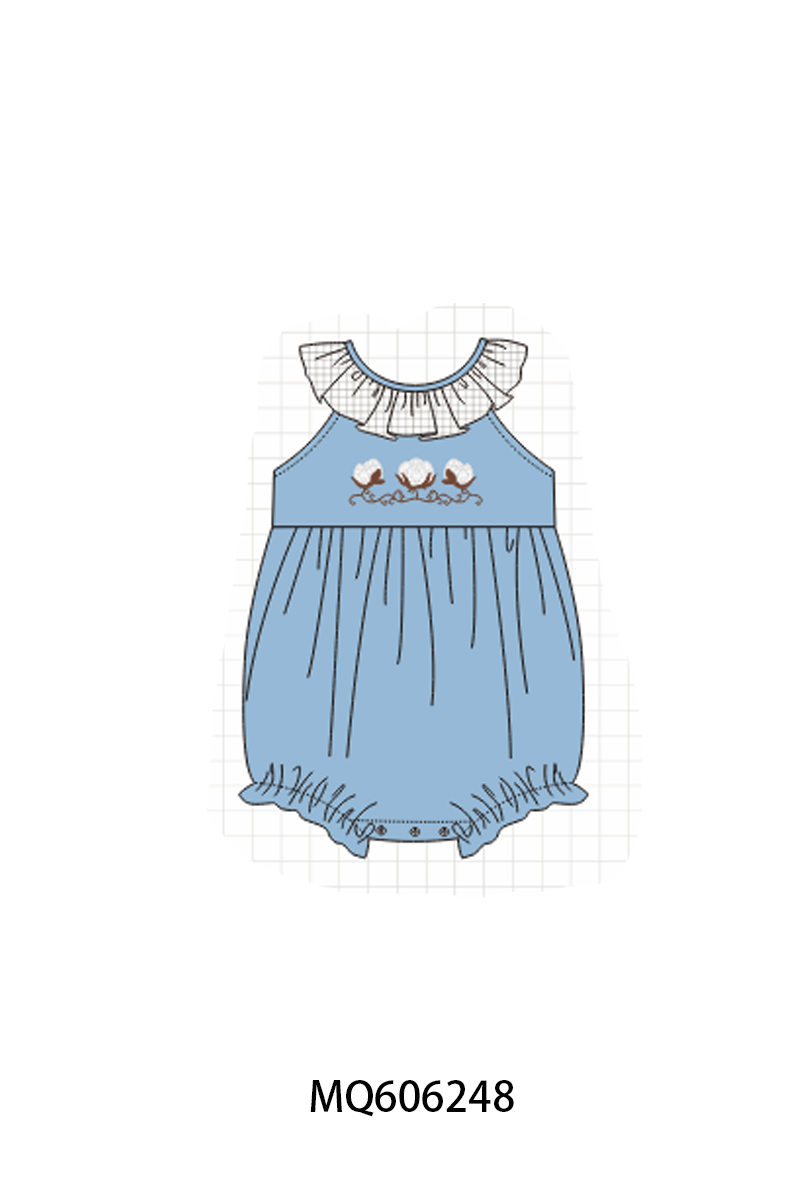 PO97 Blue cotton embroidery collection