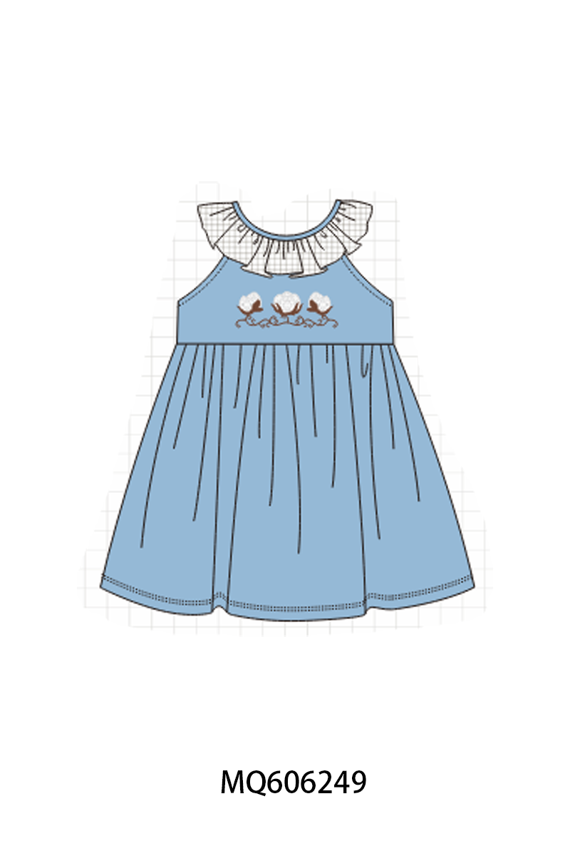 PO97 Blue cotton embroidery collection