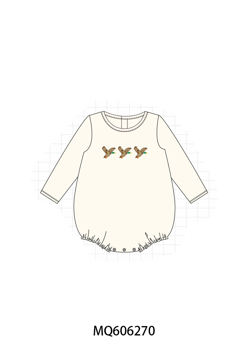 PO97 Brown duck embroidery gingham collection
