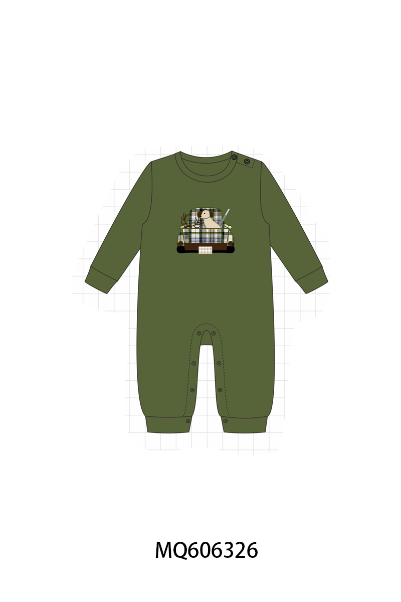 PO97 Forest hunting embroidery plaid collection