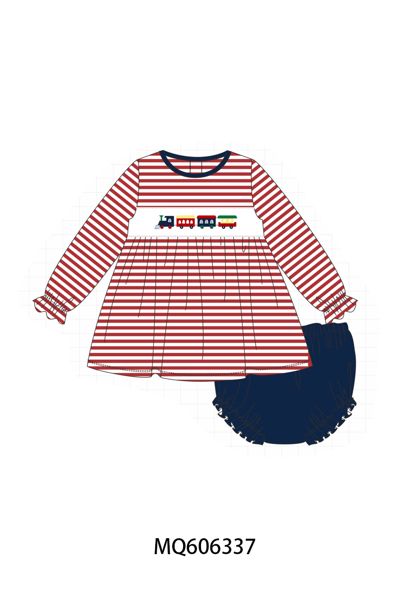 PO97 Red rain embroidery stripe collection