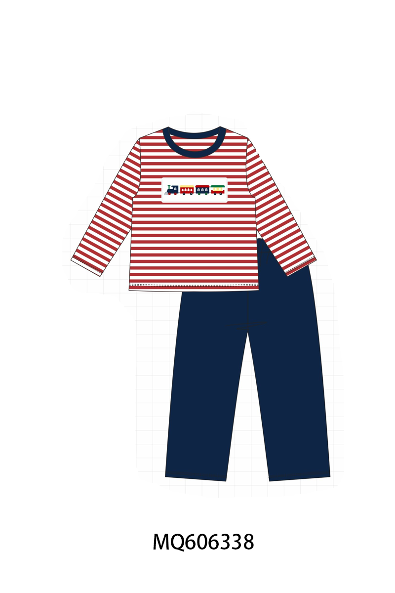 PO97 Red rain embroidery stripe collection