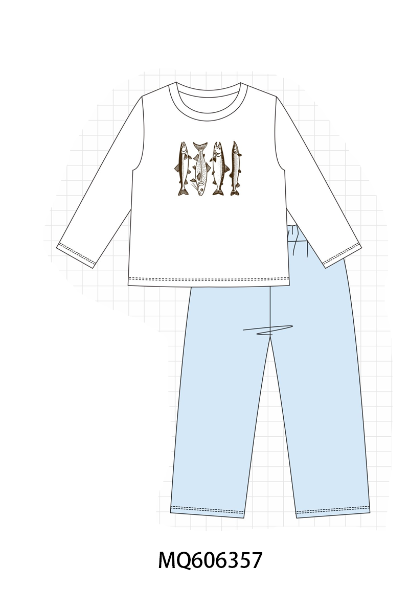 PO97 Blue fish print collection