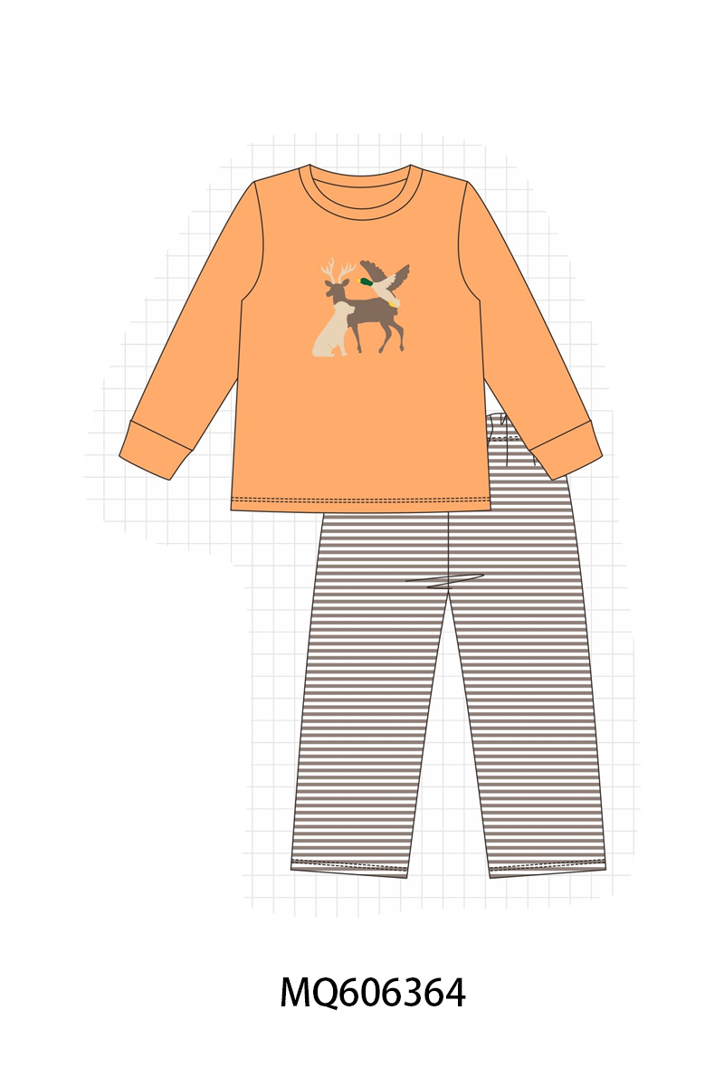 PO97 Orange hunting applique stripe collection