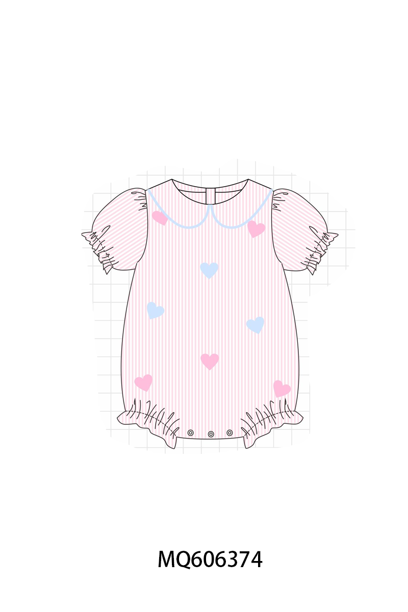 PO97 Pink&blue valentine's day heart stripe collection