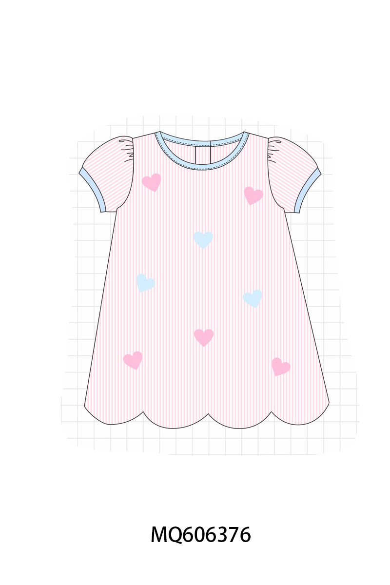 PO97 Pink&blue valentine's day heart stripe collection