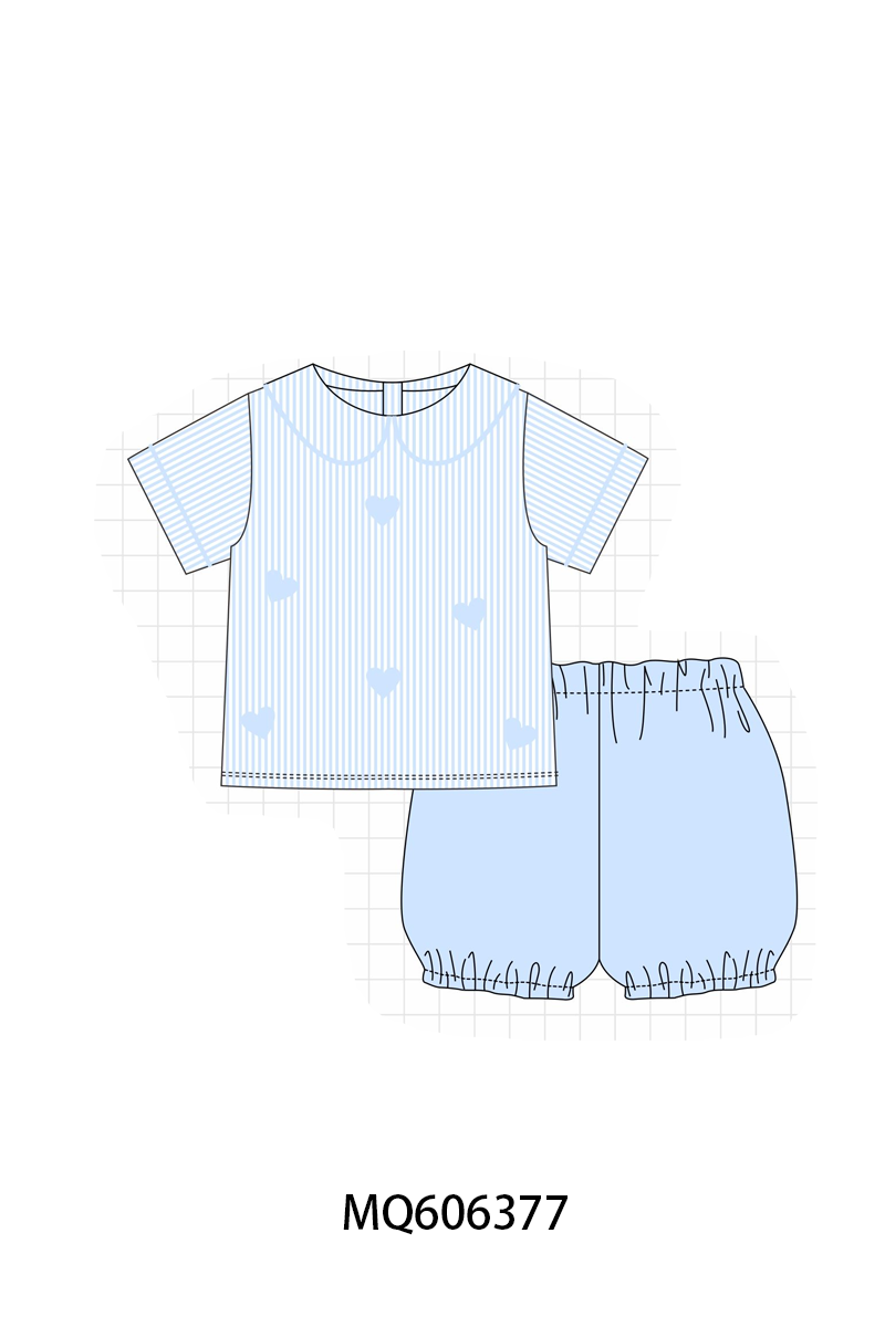 PO97 Pink&blue valentine's day heart stripe collection