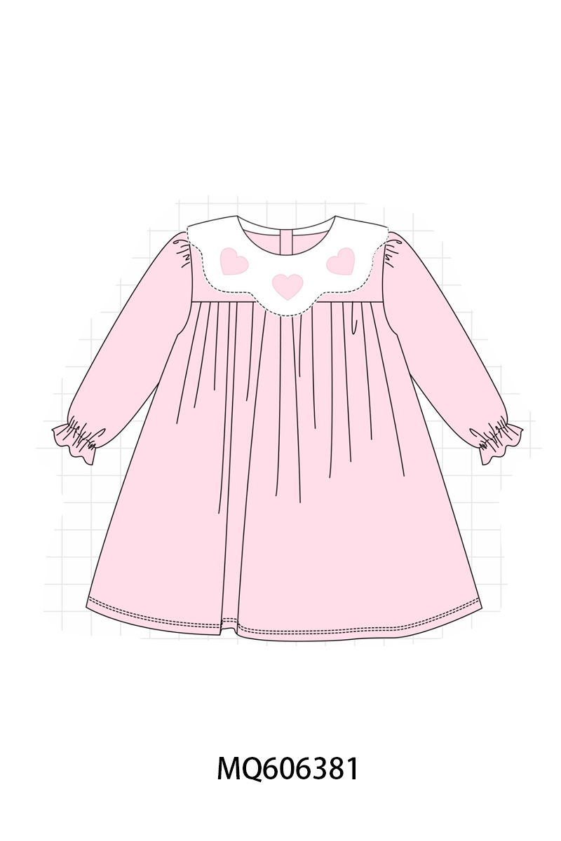 PO97 Pink valentine's day heart embroidery collection