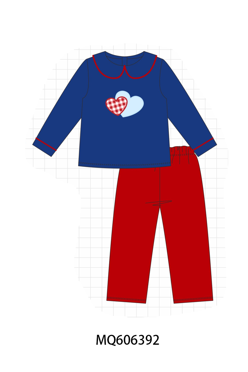 PO97 Red&blue heart applique collection