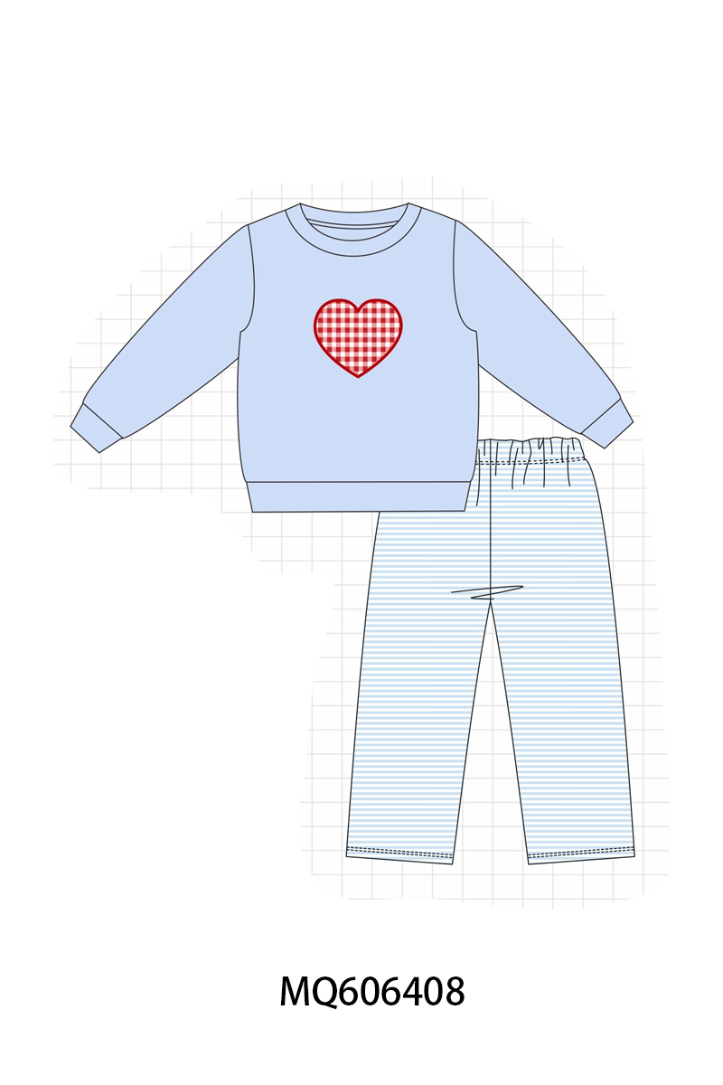 PO97 Blue&pink heart applique collection