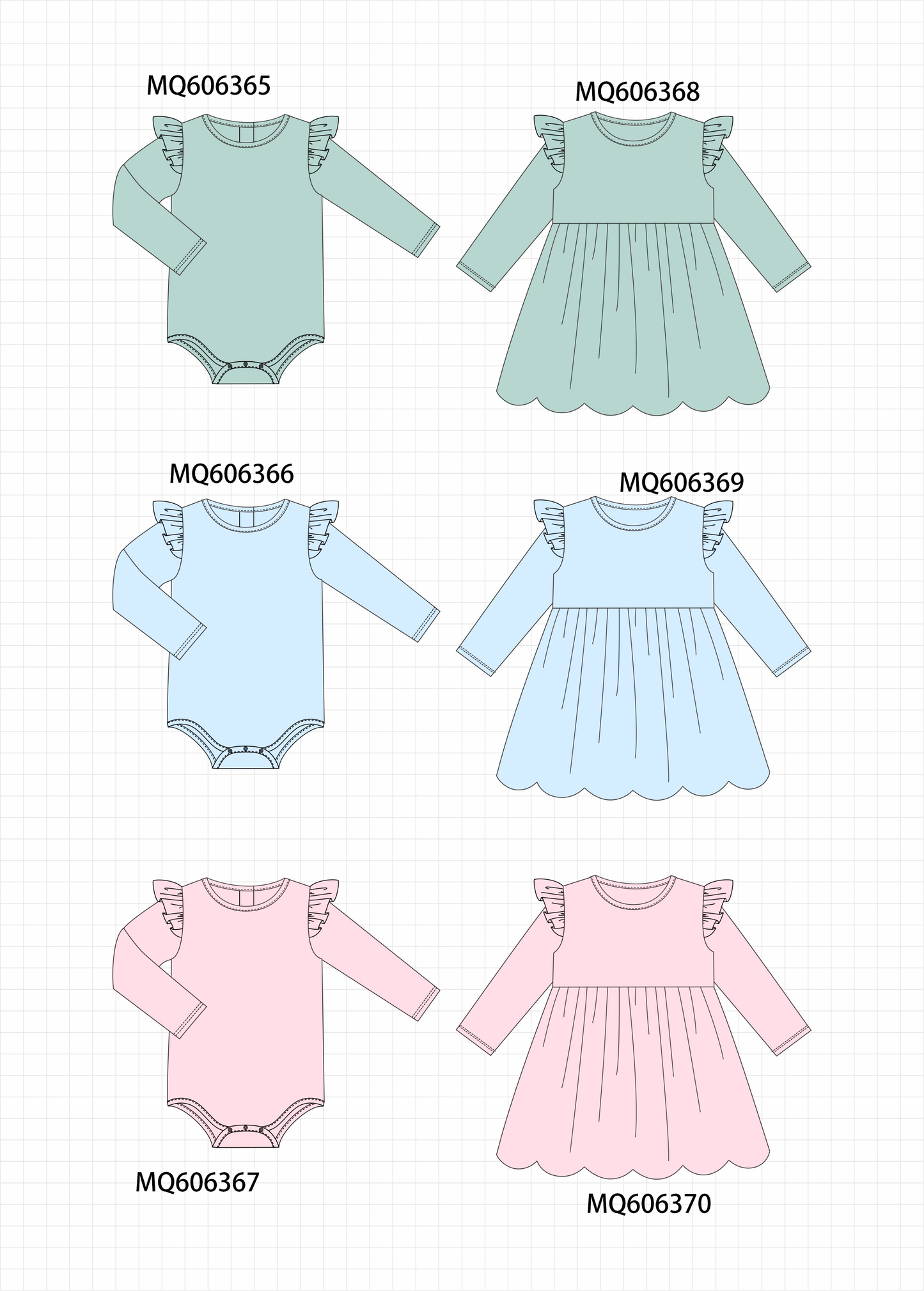 PO97 Multicolored ruffle collection
