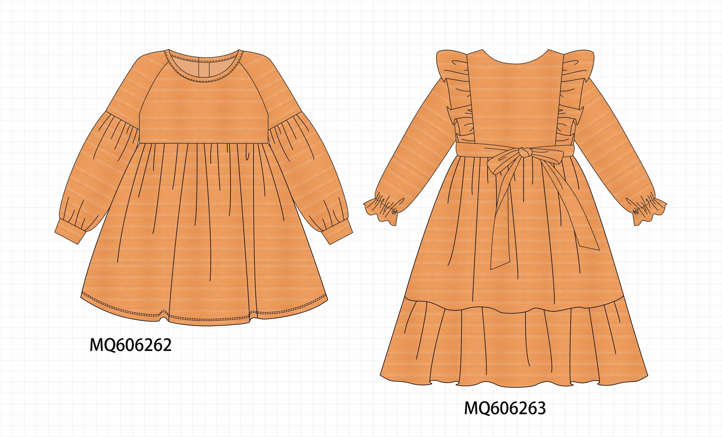 PO97 Orange ruffle collection