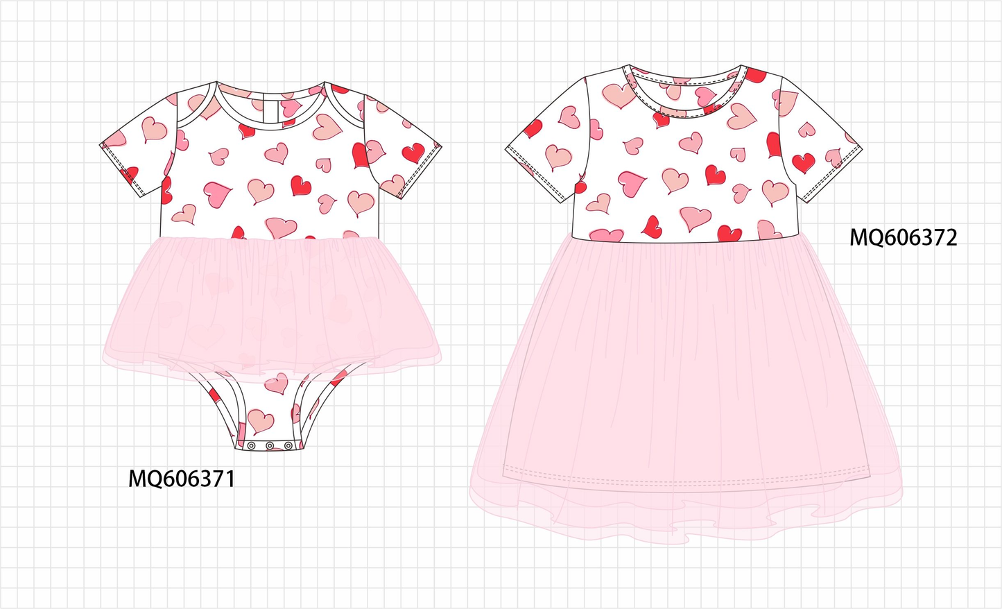 PO97 Pink valentine's day heart collection