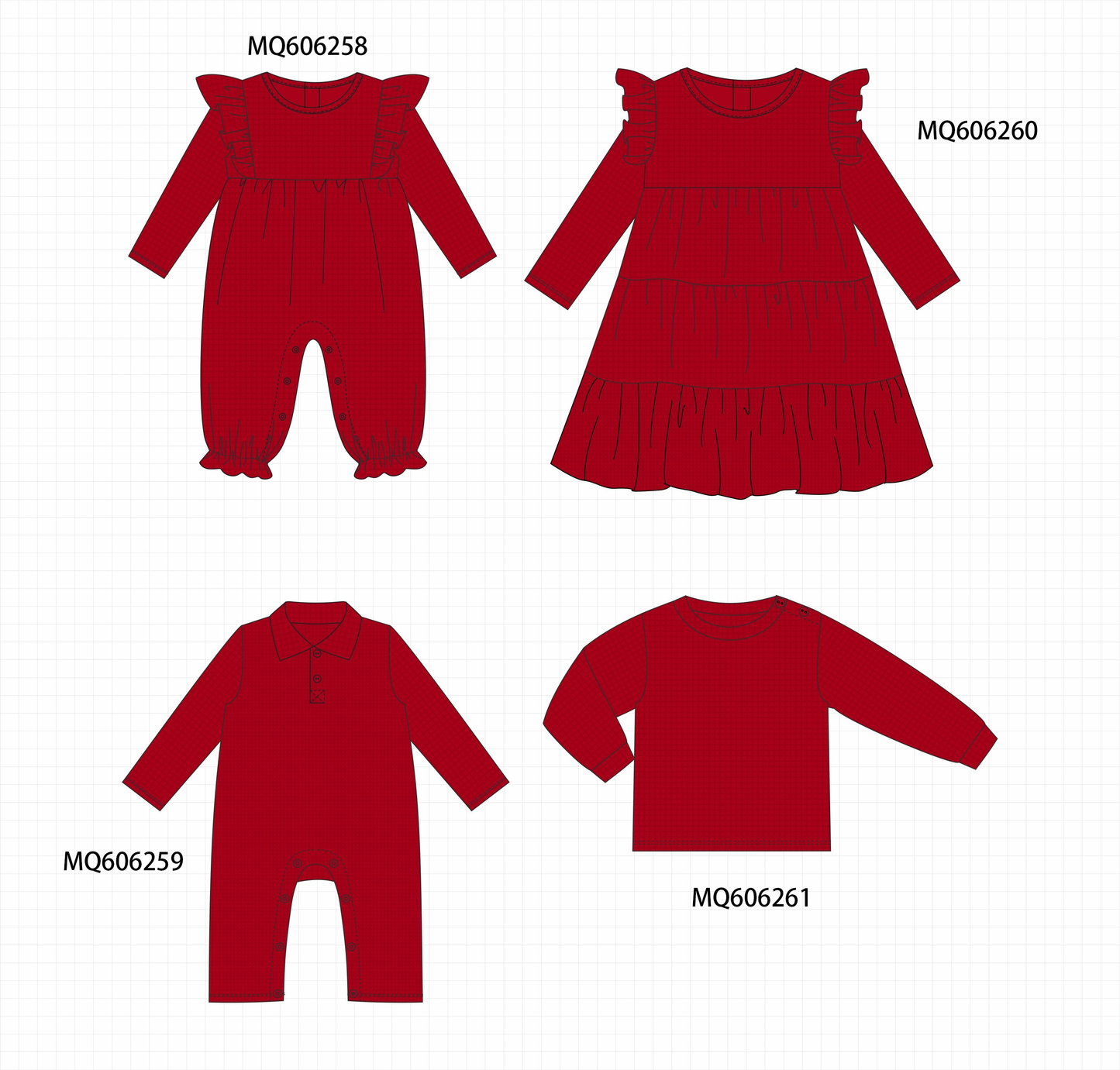 PO97 Red gingham ruffle collection