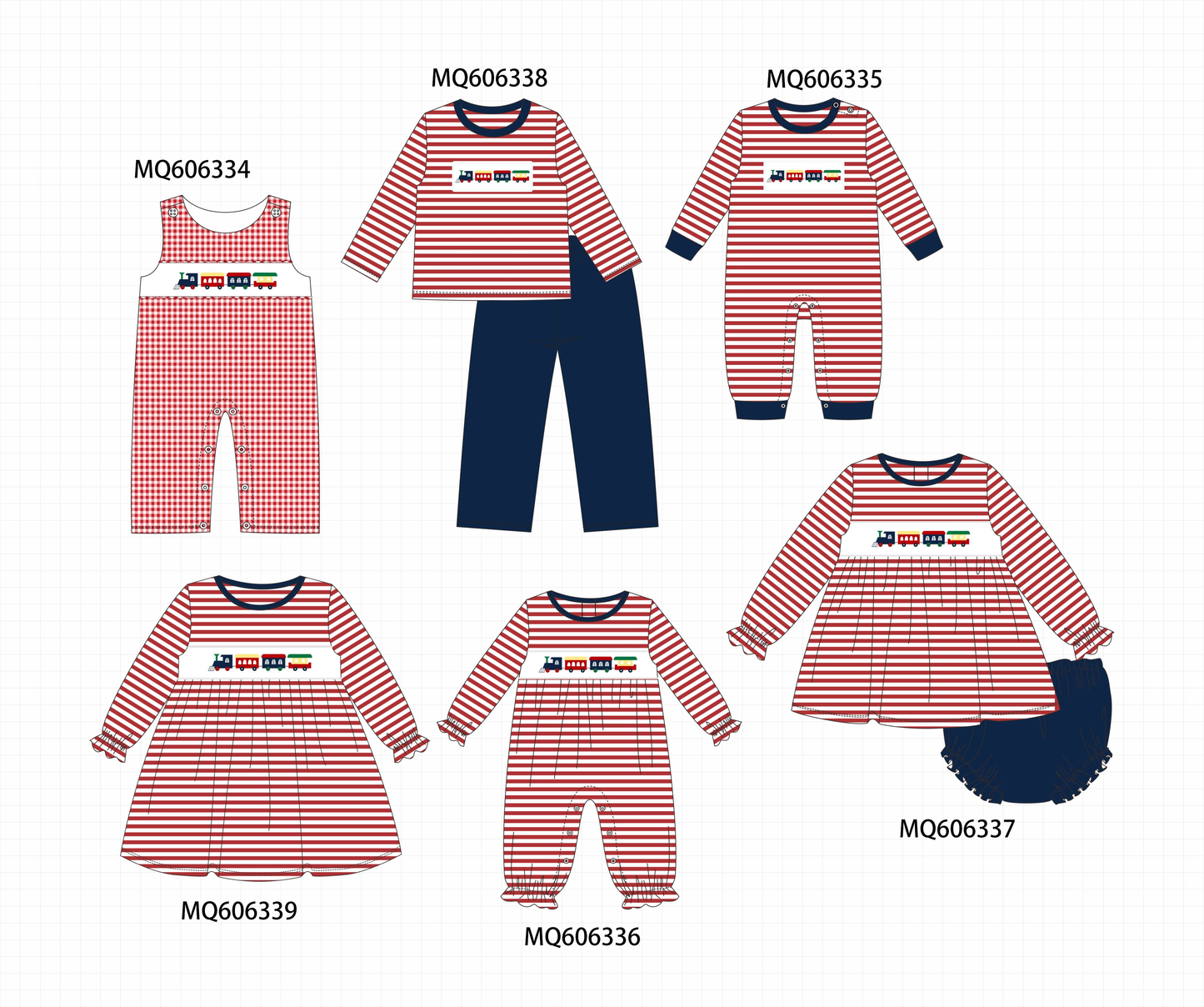PO97 Red rain embroidery stripe collection