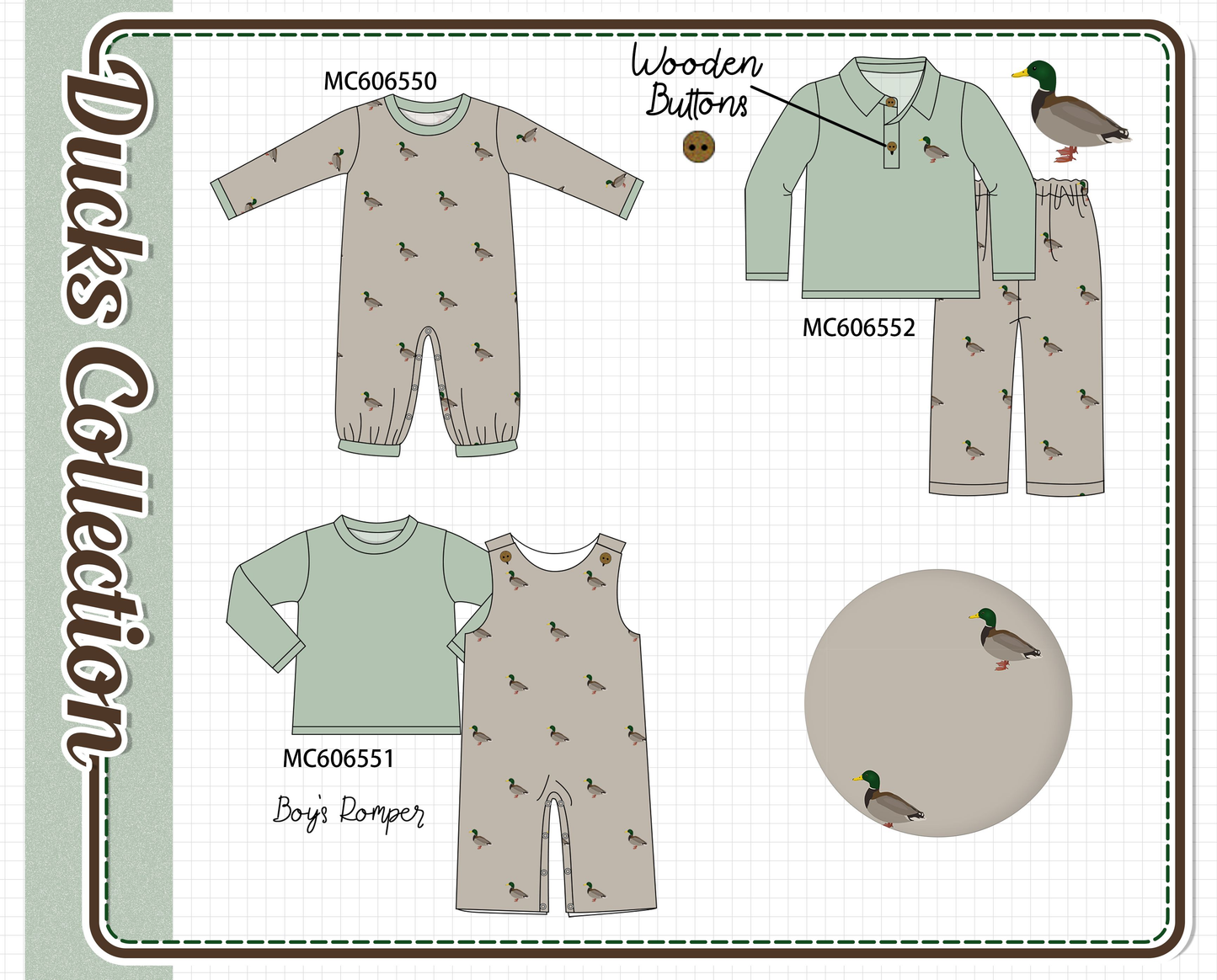 PO96 Sage duck print collection